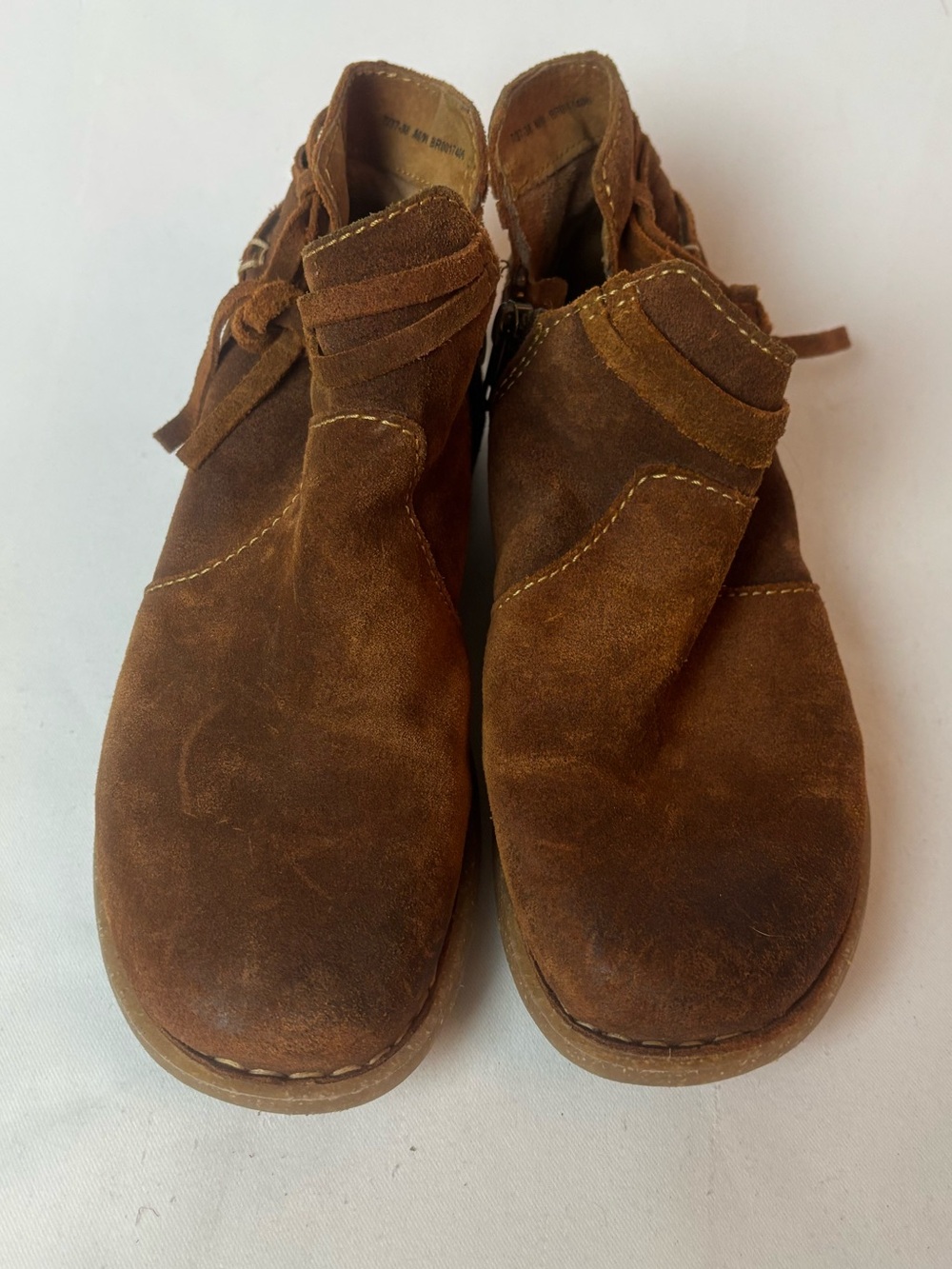 Born Wynter II Ankle Boots Bootie Women Sz 7 US Brown Nubuck Leather BR0017406 - Picture 3 of 9